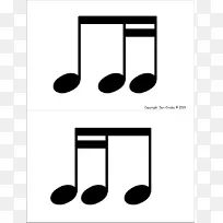 第十六音符第八音符季度音符剪贴画第八音符图片