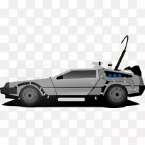 Marty McFly deLorean dmc-12回到未来deloorean时光机剪辑艺术-汽车