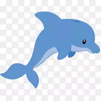 海豚绘画剪贴画-海豚宝宝剪贴画