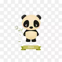 大熊猫熊儿童插图-以竹子熊为例