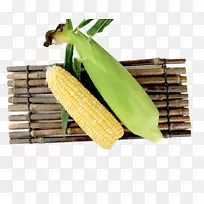 糯玉米果甜玉米-玉米竹装饰图案