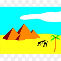 撒哈拉埃及金字塔骆驼沙漠剪辑无艺术沙漠图片