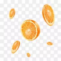 桔橙单柠檬漂浮物