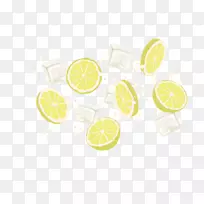 柠檬-石灰饮料农业.黄色冰柠檬元素