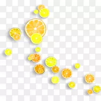 柠檬橙黄鲜柠檬漂浮料