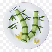 水果沙拉生鱼片食品-竹制水果盘
