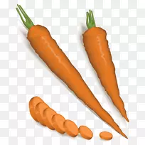 小胡萝卜蔬菜剪贴画小胡萝卜