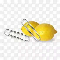 黄色水果-回形针水果柠檬