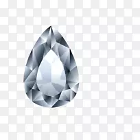 钻石水晶环.泪珠状金刚石设计