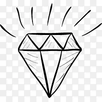 钻石电脑图标贴纸剪贴画手绘钻石