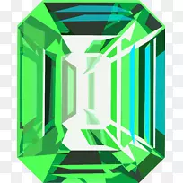 钻石绿色翡翠宝石-彩色钻石晶体