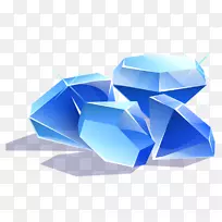 金刚石水晶蓝手绘水晶钻石