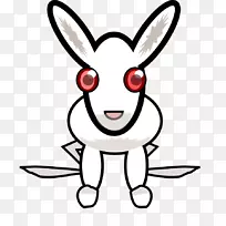 白兔复活节兔子剪贴画-兔子剪贴画