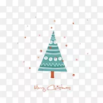 圣诞贺卡和纸牌圣诞装饰品工艺-儿童插画圣诞树