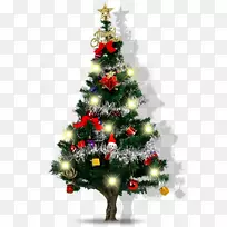 圣诞老人圣诞树，圣诞装饰品-闪闪发光的圣诞树