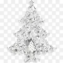 圣诞树纸吊灯水晶圣诞树
