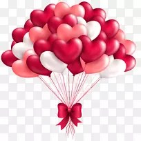 气球心情人节剪贴画-美丽的心脏剪贴画