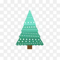 圣诞树剪贴画-创意绿色圣诞树
