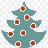 圣诞树冷杉盘夹艺术绿色圣诞树