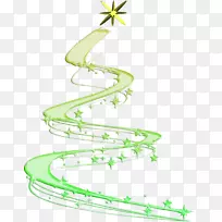 创意圣诞书圣诞树彩带-绿色彩带圣诞树