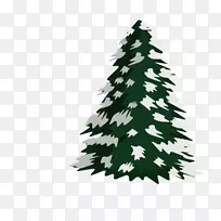 绘制松树电脑图标剪贴画卡通绿色圣诞树
