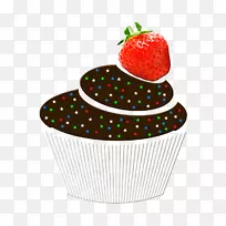 草莓派松饼纸杯蛋糕巧克力草莓甜点