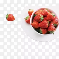 桌面壁纸草莓水果晚餐盘草莓