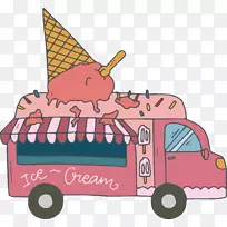 草莓冰淇淋汉堡快餐热狗草莓冰淇淋餐厅