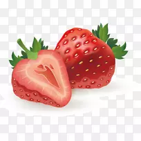 草莓果汁草莓果切草莓设计