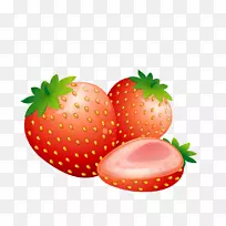 草莓果肉-卡通草莓果
