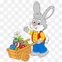 复活节兔子复活节彩蛋剪贴画-复活节动画剪报