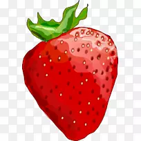 冰沙蛋糕草莓果夹艺术卡通画大草莓