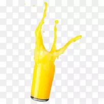 橙汁原料摄影插图.不规则橙汁