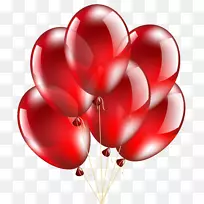 气球生日相框剪贴画.红色气球剪贴画