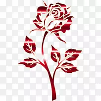 玫瑰可伸缩图形剪辑艺术玫瑰剪影剪贴画