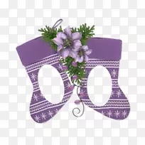 紫色圣诞长袜袜子-紫色圣诞长袜