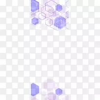紫色几何盒不规则图形