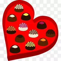情人节心巧克力夹艺术-心糖果剪贴画
