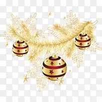 圣诞点缀球-金色圣诞装饰