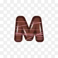 字母巧克力巧克力字母表m