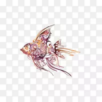 天使鱼纹身艺术家画热带鱼-创意鱼