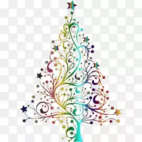 圣诞老人，圣诞树，贺卡和便条卡，圣诞卡，号码，圣诞节
