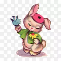 复活节兔子免费内容艺术剪贴画-维多利亚复活节剪贴画