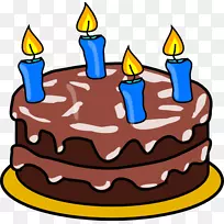 生日蛋糕巧克力蛋糕糖霜剪贴画生日蜡烛剪贴画