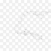 白线艺术黑白单线曲线效应元素