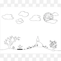 天空彩绘夜空剪贴画.黑色天空剪贴画