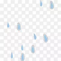桌面壁纸-蓝色新鲜雨滴