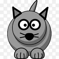 灰狼卡通动画剪辑艺术-卡通猫图片