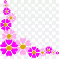 粉红花卉剪贴画-花卉剪贴画
