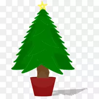 圣诞树剪贴画-圣诞树免费图片